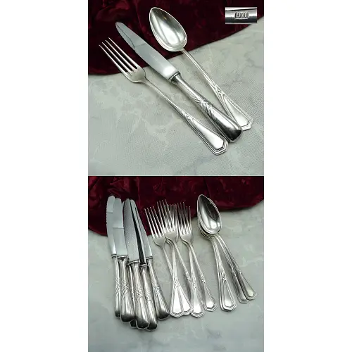 WMF 37 Jugendstil Tafelbesteck 6 Personen versilbert WMF 37 Jugendstil Tafelbesteck 6 Personen versilbert