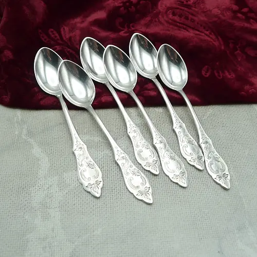 Hanseat Ostfriesenmuster 6 Teelöffel 12,5cm 90 versilbert Hanseat Ostfriesenmuster 6 Teelöffel 12,5cm 90 versilbert