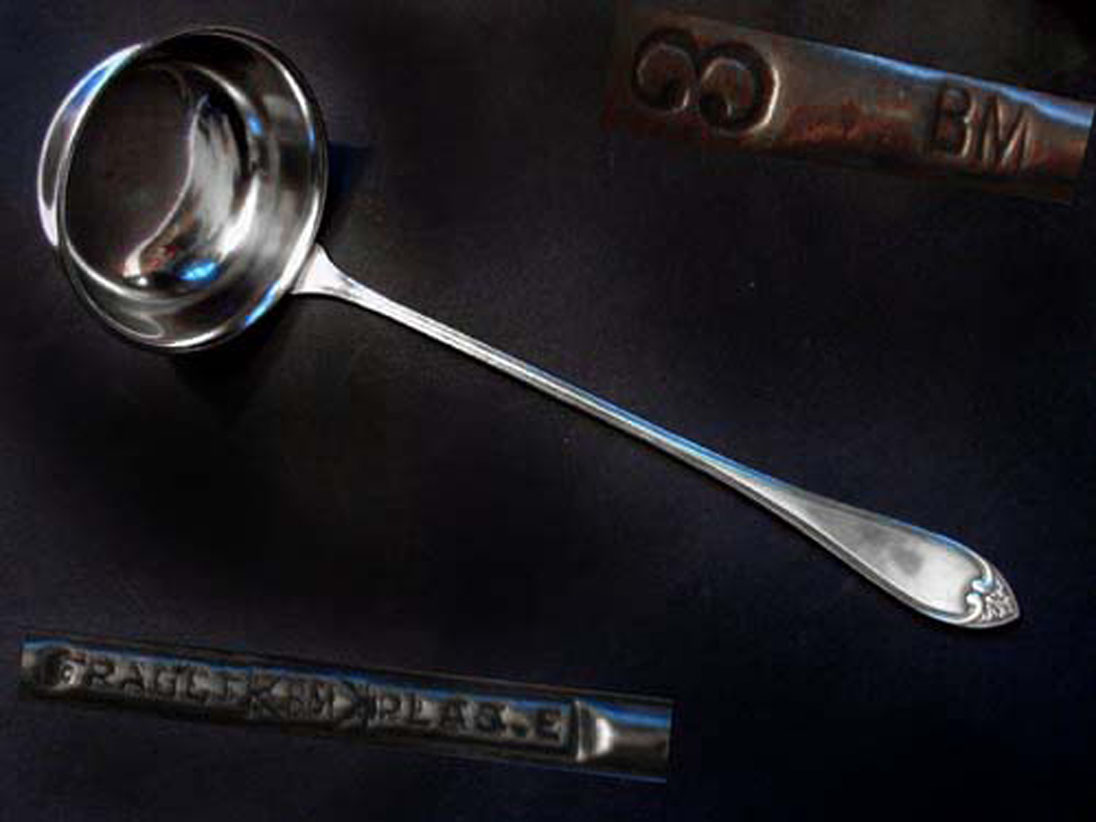 Jugendstil Suppenkelle Fraget versilbert