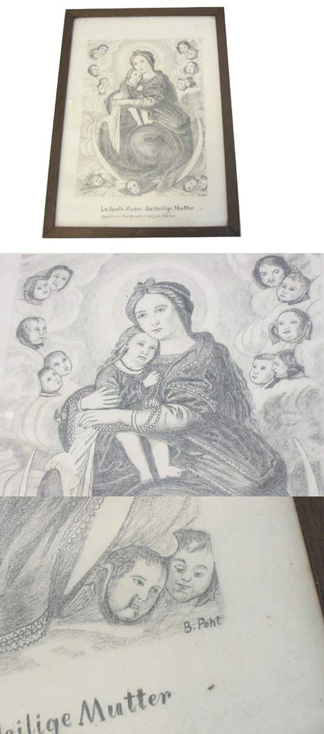 Die Heilige Mutter - Zeichnung von B.Pohl