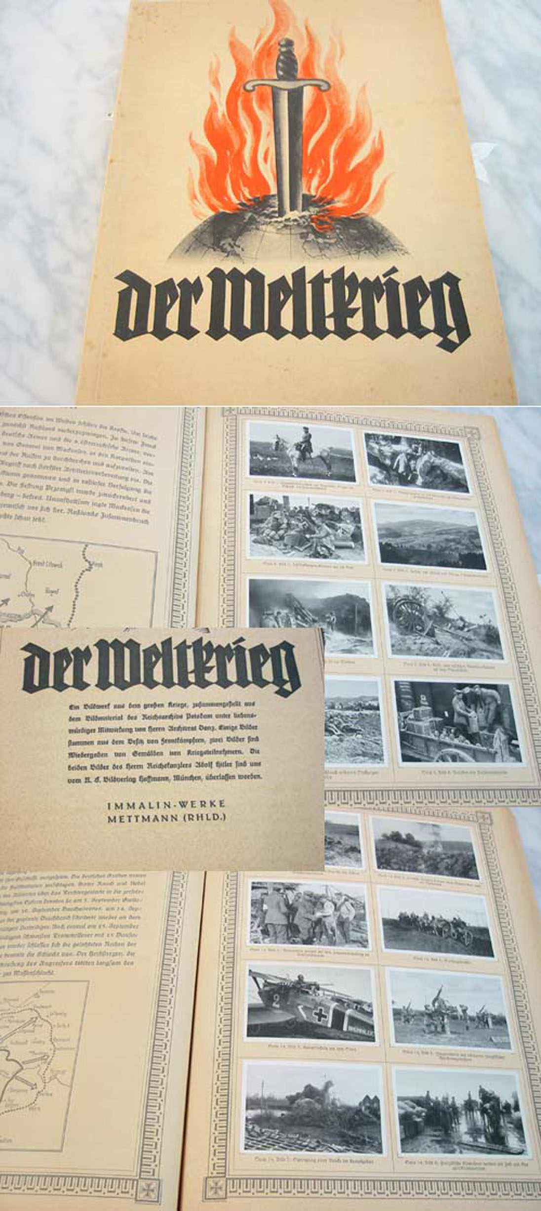 Sammelbilder Album - Der Weltkrieg - Immalin Werke