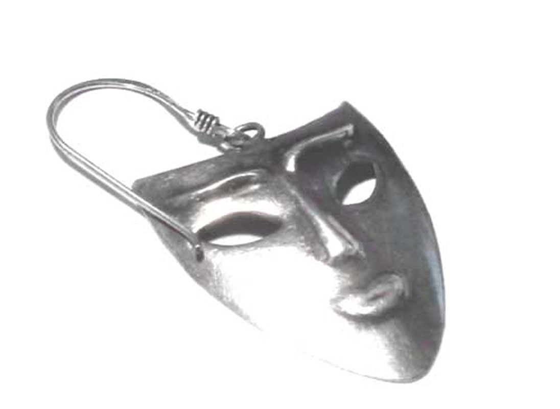 Anhänger,  Ohrring Karnevalsmaske 925 Silber