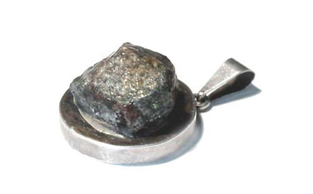 Anhänger mit Stein versilbert