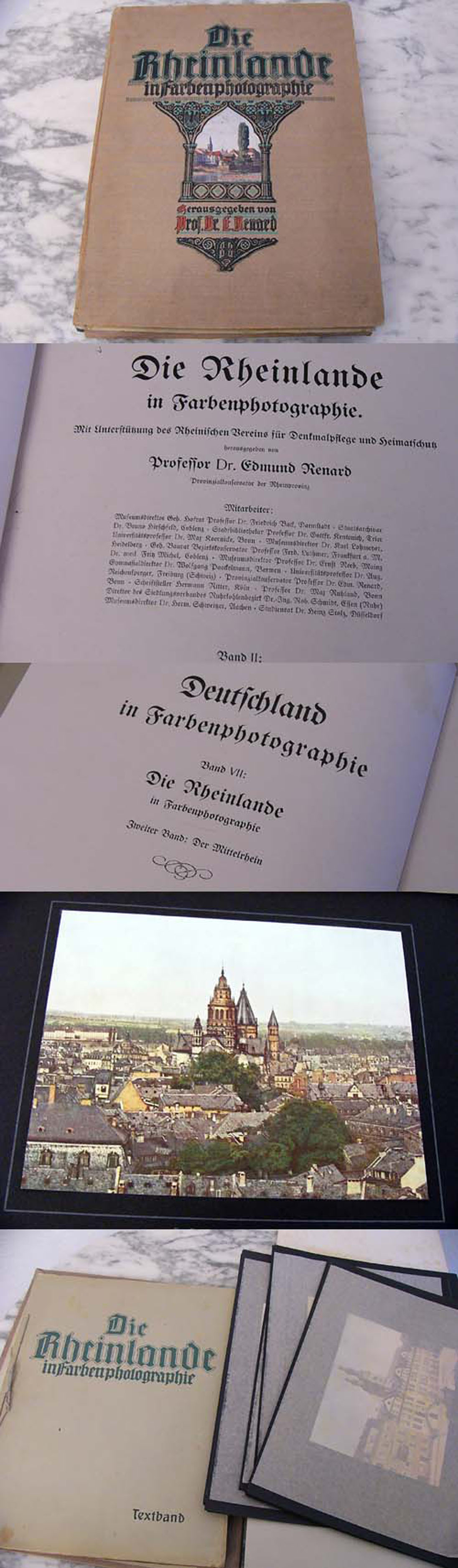 Die Rheinlande in Farbenfotographie Band 2 der Mittelrhein 1922
