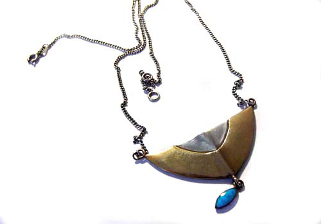 Indianische Kette 925 Silber mit Anhänger
