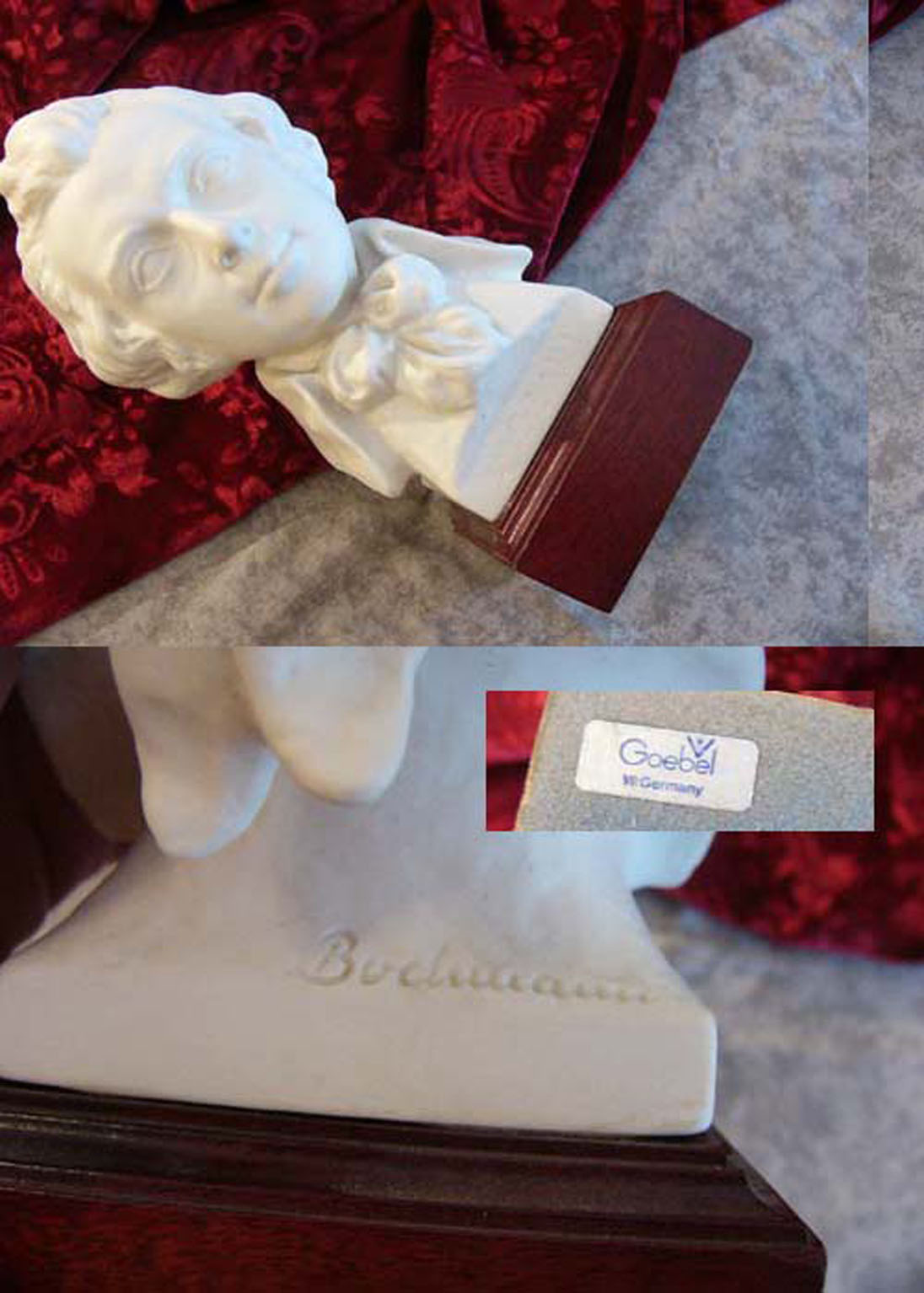Goebel Büste aus Bisquitporzellan Wolfgang Amadeus Mozart