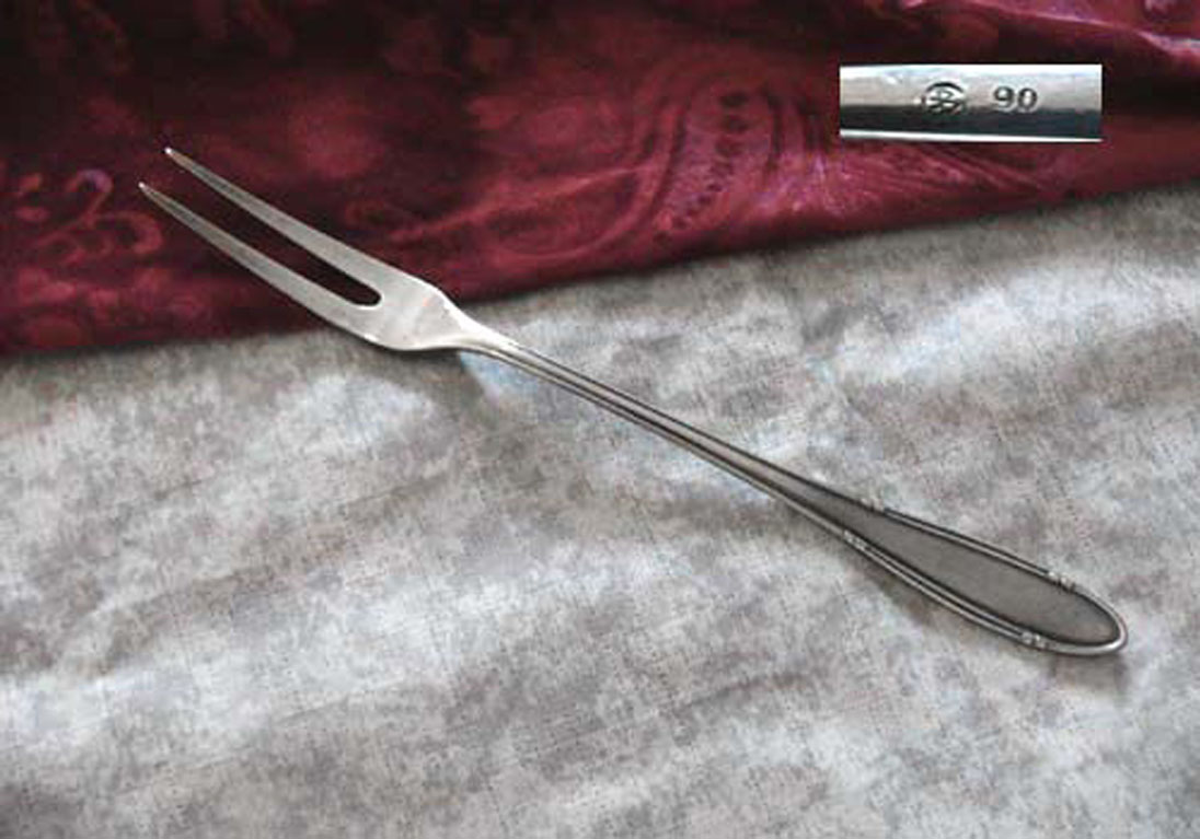 Koch & Bergfeld Fleischgabel 90 versilbert