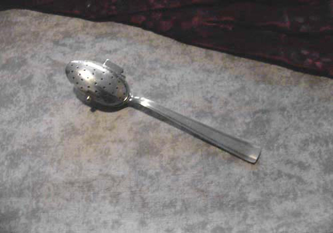 Teesieblöffel Art Deco versilbert