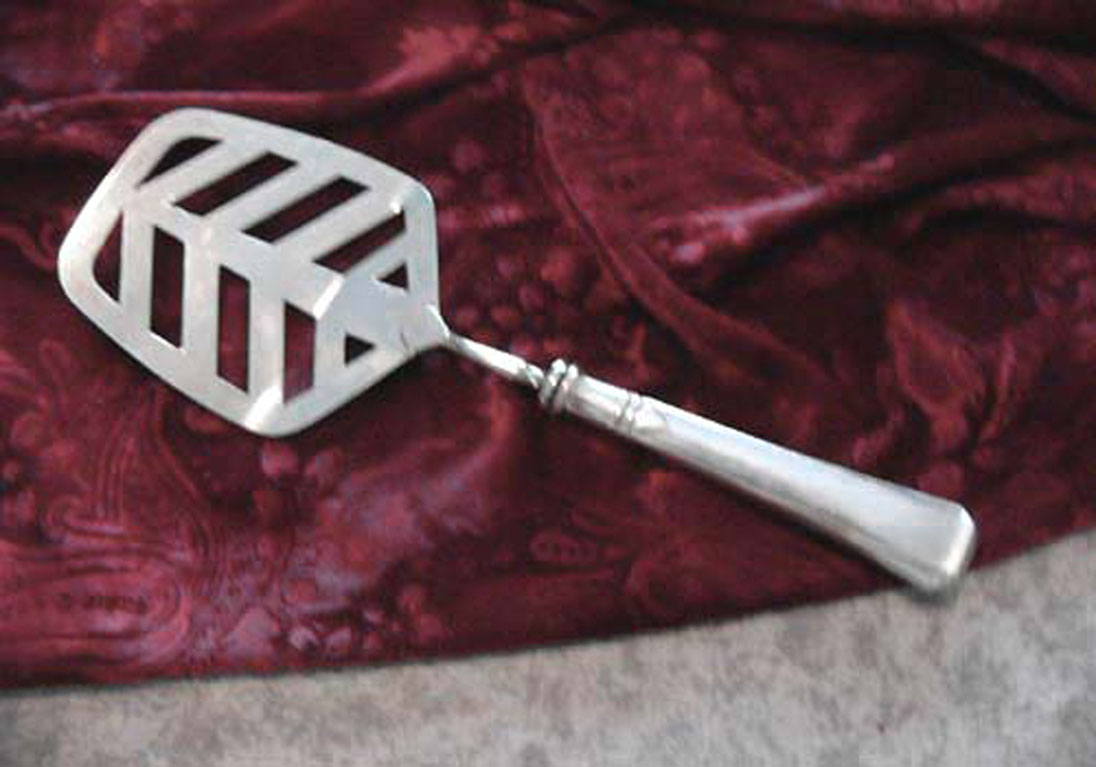 Art Deco Spargelheber mit Heftgriff 90 versilbert