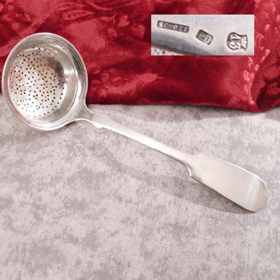 Sieblöffel Schaumlöffel 13 Lot Silber Schott Spaten