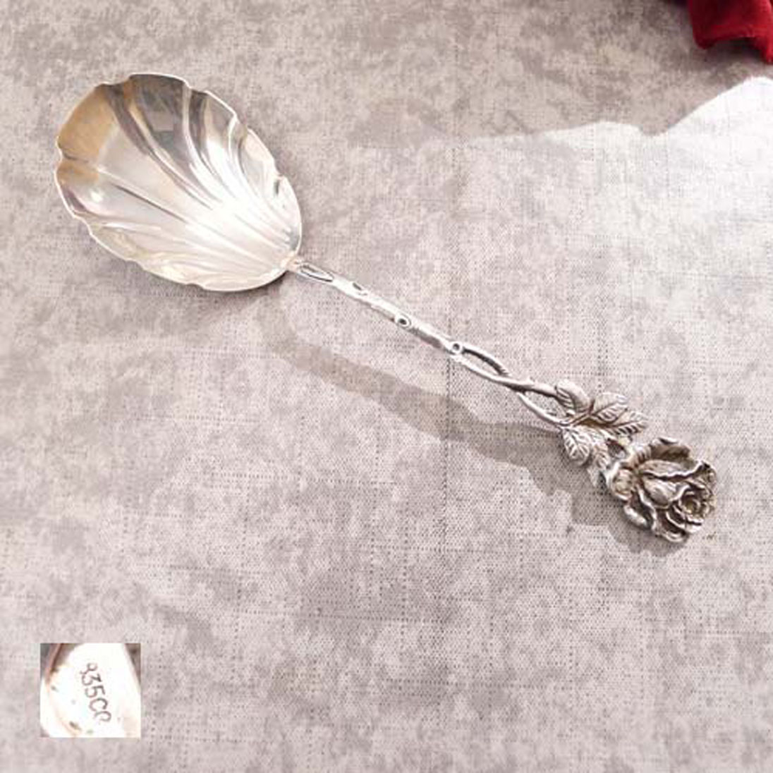 Hildesheimer Rose Sahnelöffel 835 Silber