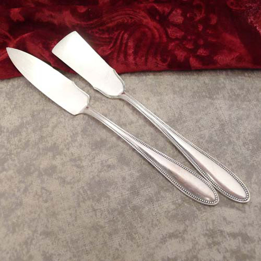 WMF 500 Perlrand Butter und Käsemesser I/O versilbert