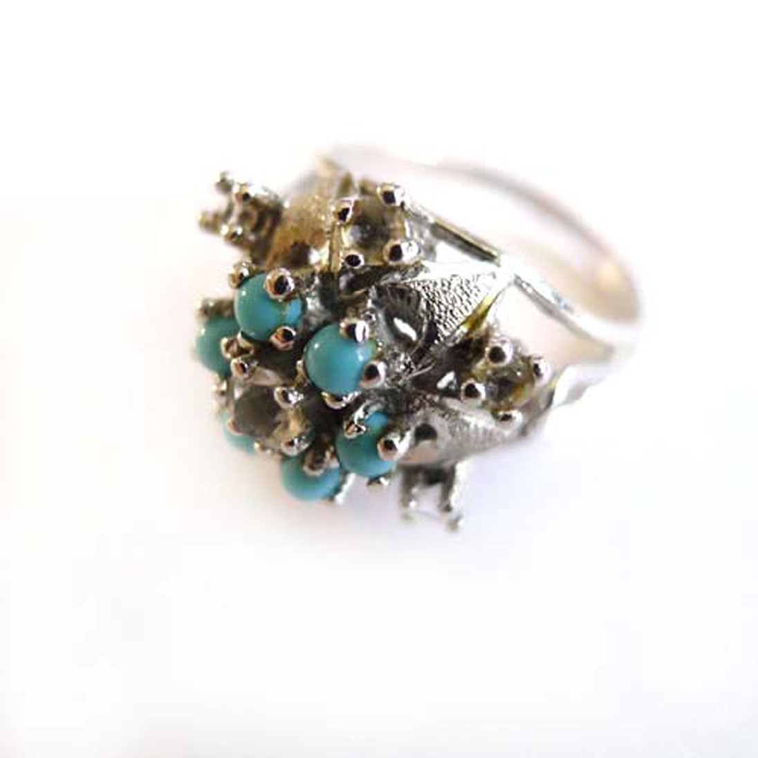 Ring 925 Silber mit blauen Steinen
