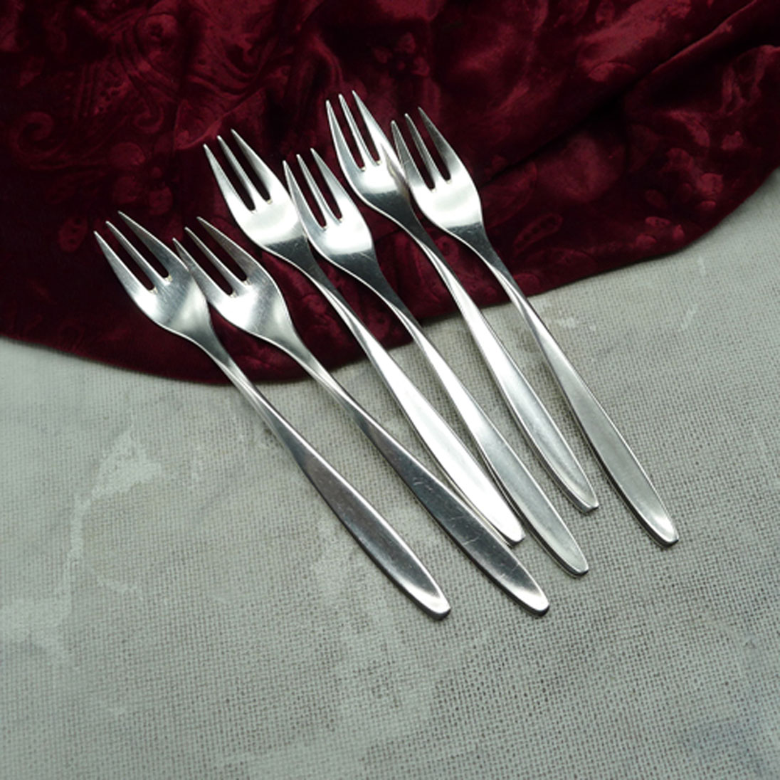 WMF Hamburg 6 Kuchengabeln 90 versilbert