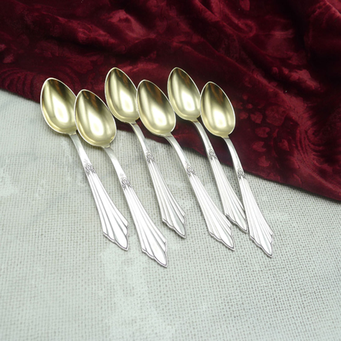 WMF 900 Fächer 6 Eierlöffel 10,7cm 90 versilbert