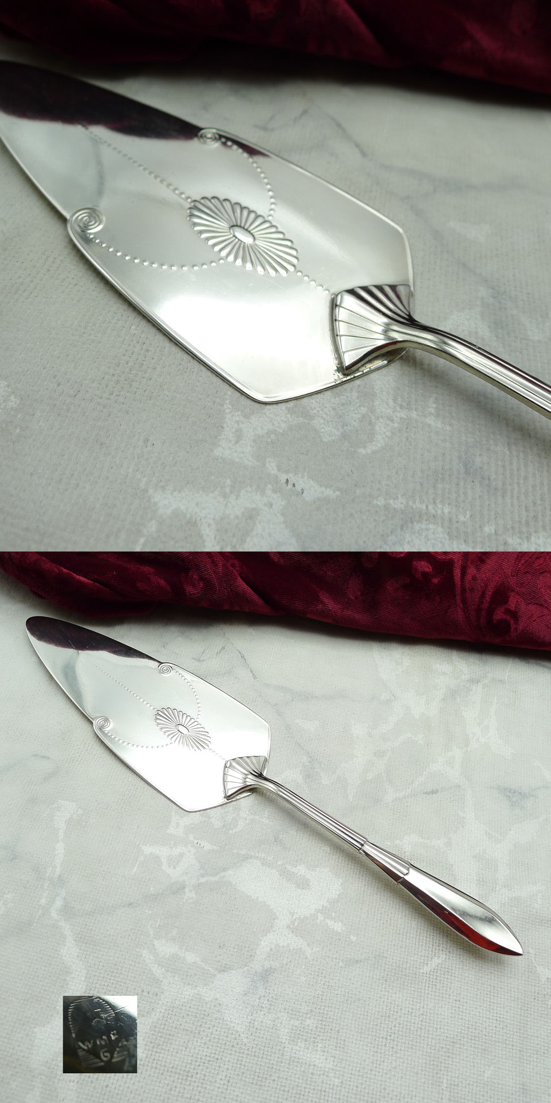 WMF Tortenheber Jugendstil versilbert