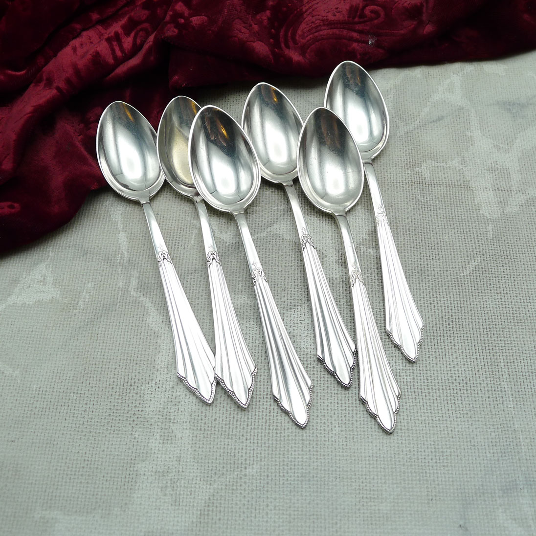 WMF 900 Fächer 6 Kaffeelöffel 90 versilbert