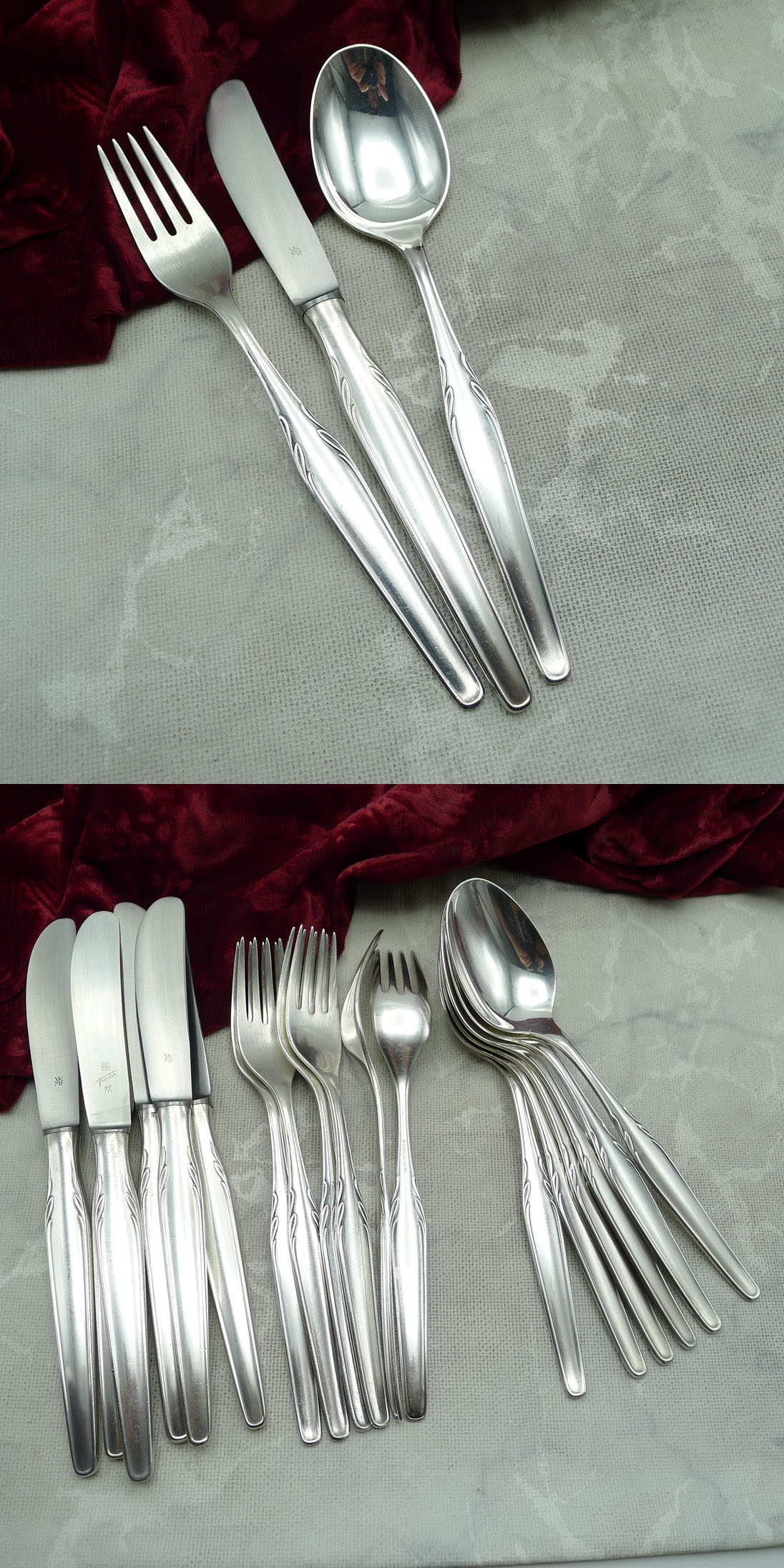WMF Paris Tafelbesteck 6 Personen 90 versilbert