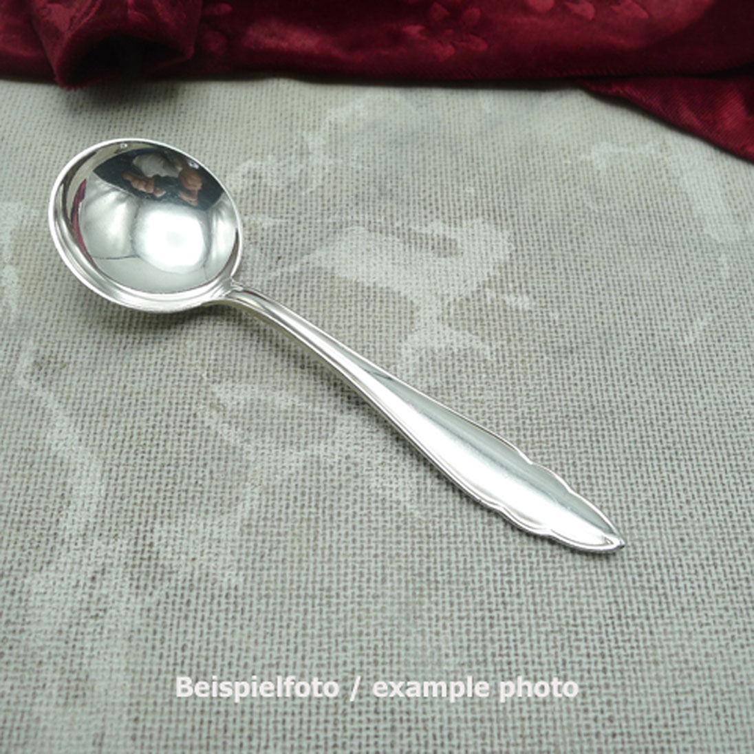 Bruckmann 610 Chippendale Bouillonlöffel 12,8cm 90 versilbert