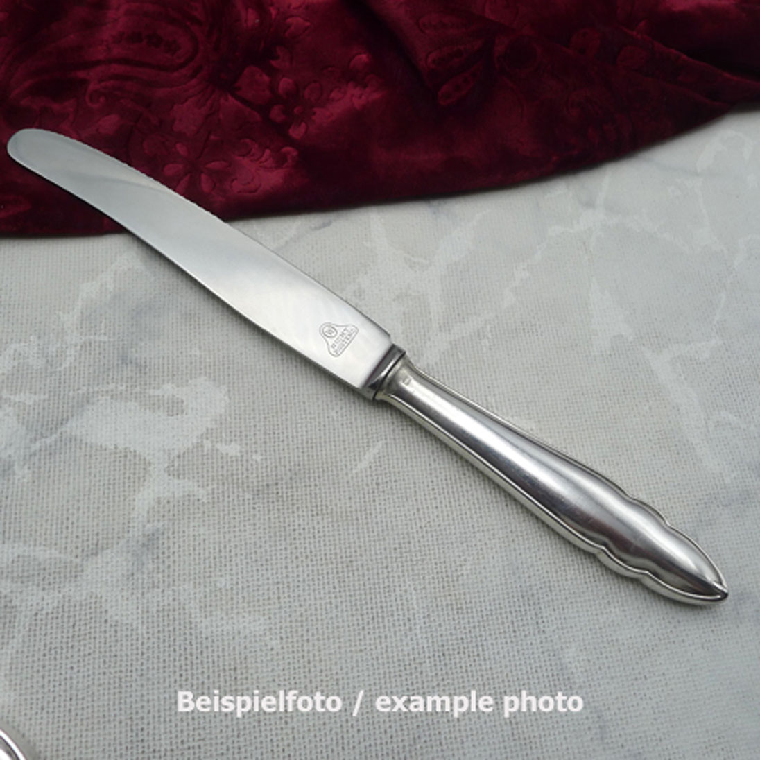 Bruckmann 610 Chippendale Tafelmesser 25,4cm W nicht rostend Welle 90 versilbert