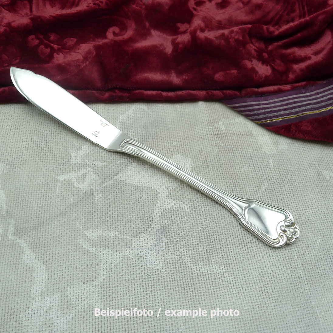 Christofle Port Royale Fischmesser 19,8cm versilbert