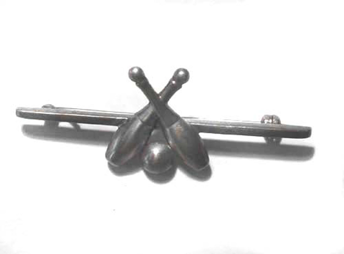 Brosche mit 2 Kegeln 800 Silber