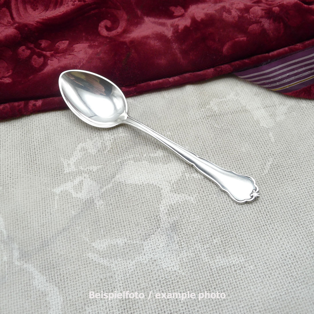 Hanseat Chippendale Teelöffel 13,3cm 90 versilbert