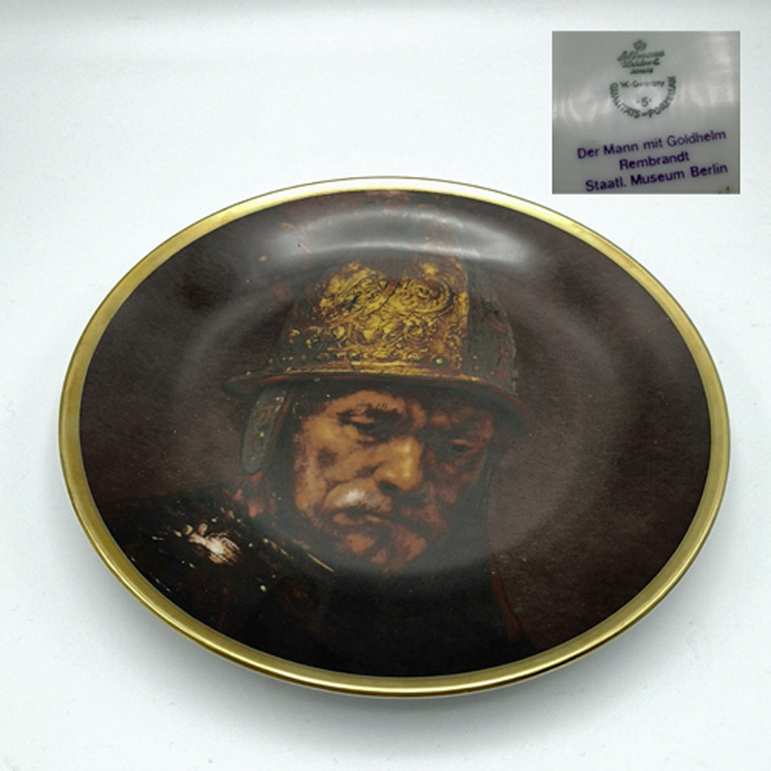 Wandteller "Mann mit Goldhelm" Seltmann Weiden