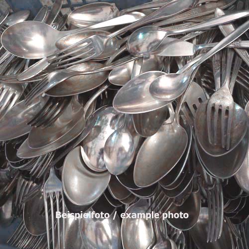 Konvolut 1kg Schrott Besteck 90/100 versilbert ohne Messer