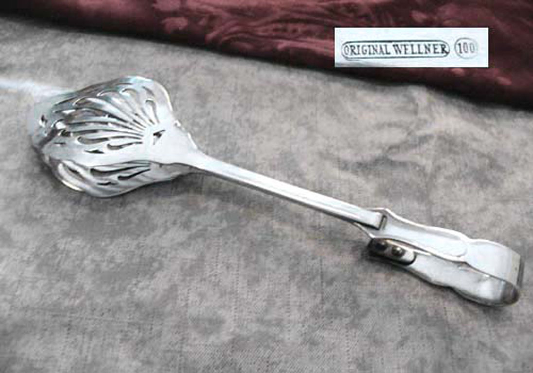 Wellner Salatzange Durchbrochen 100 versilbert