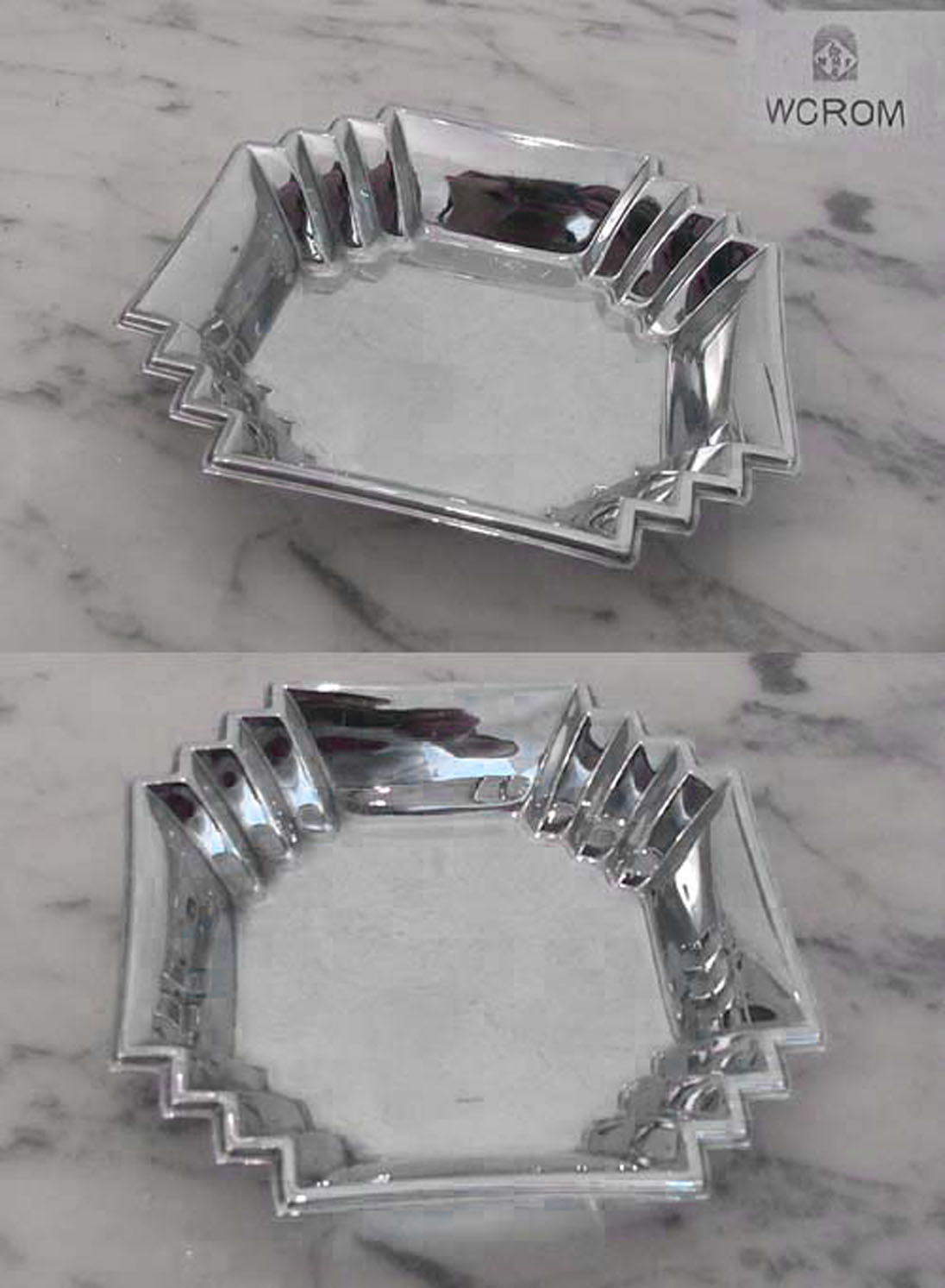 WMF Art Deco Bauhaus Schale getreppt verchromt