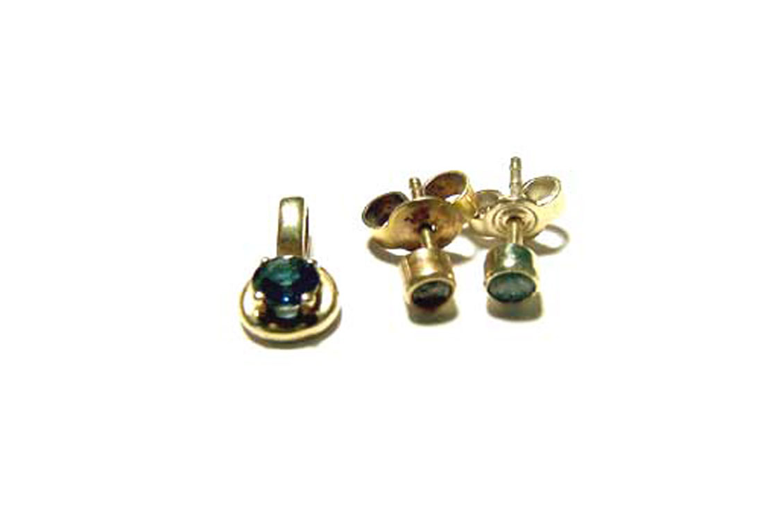 Set Ohrstecker & Anhänger 333 Gold