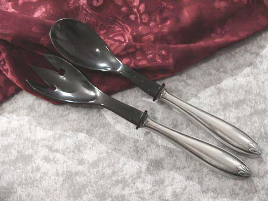WMF 1600 Salatbesteck mit Heftgriffen 90 versilbert