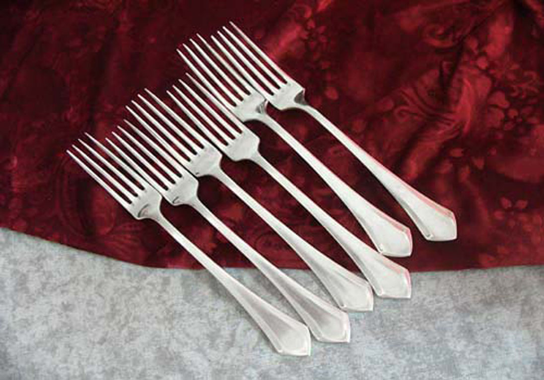 Wellner 125 6 Tafelgabeln 90 versilbert