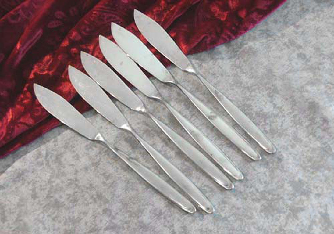 WMF Baden Baden 6 Fischmesser 90 versilbert