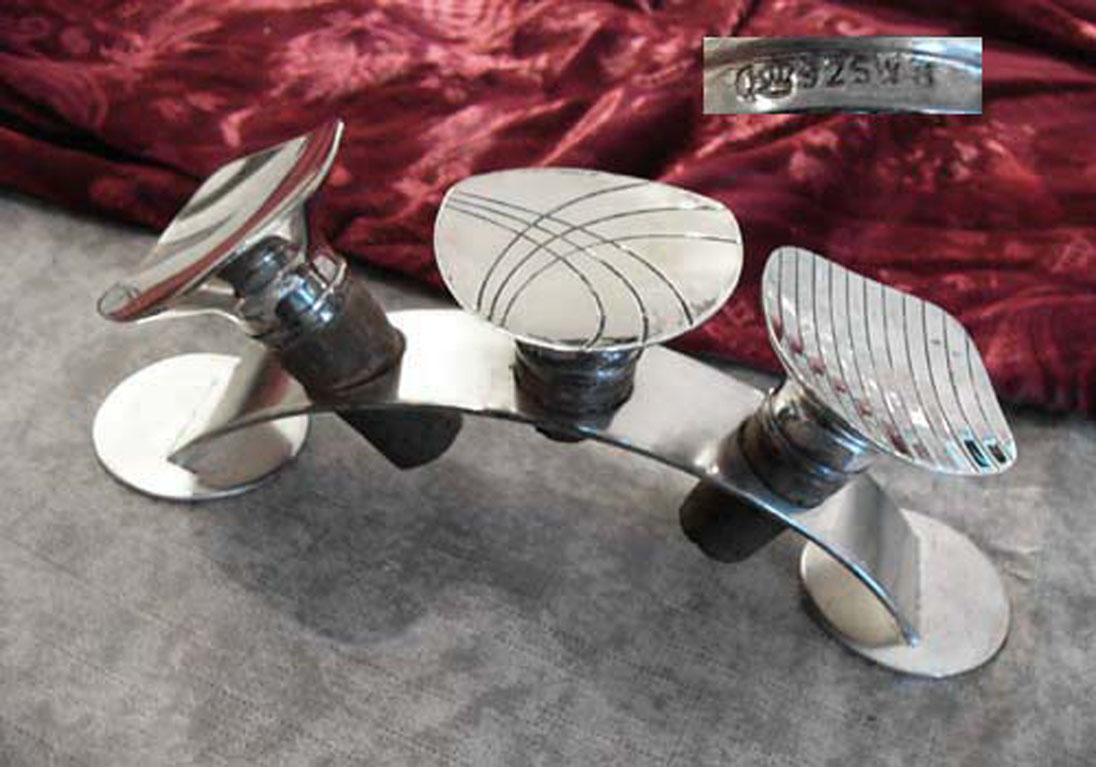 3 Flaschenkorken 925 Silber im WMF Ständer