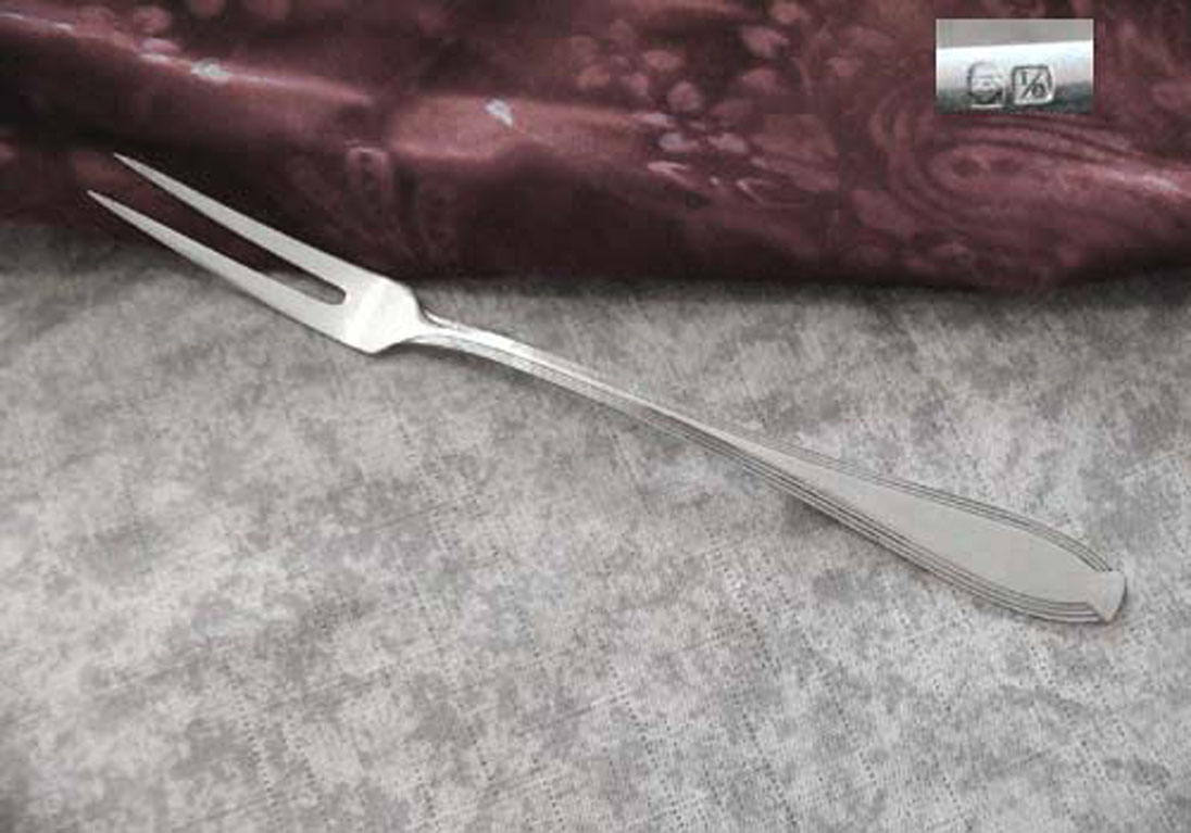 WMF 82/300 Jugendstil Fleischgabel versilbert