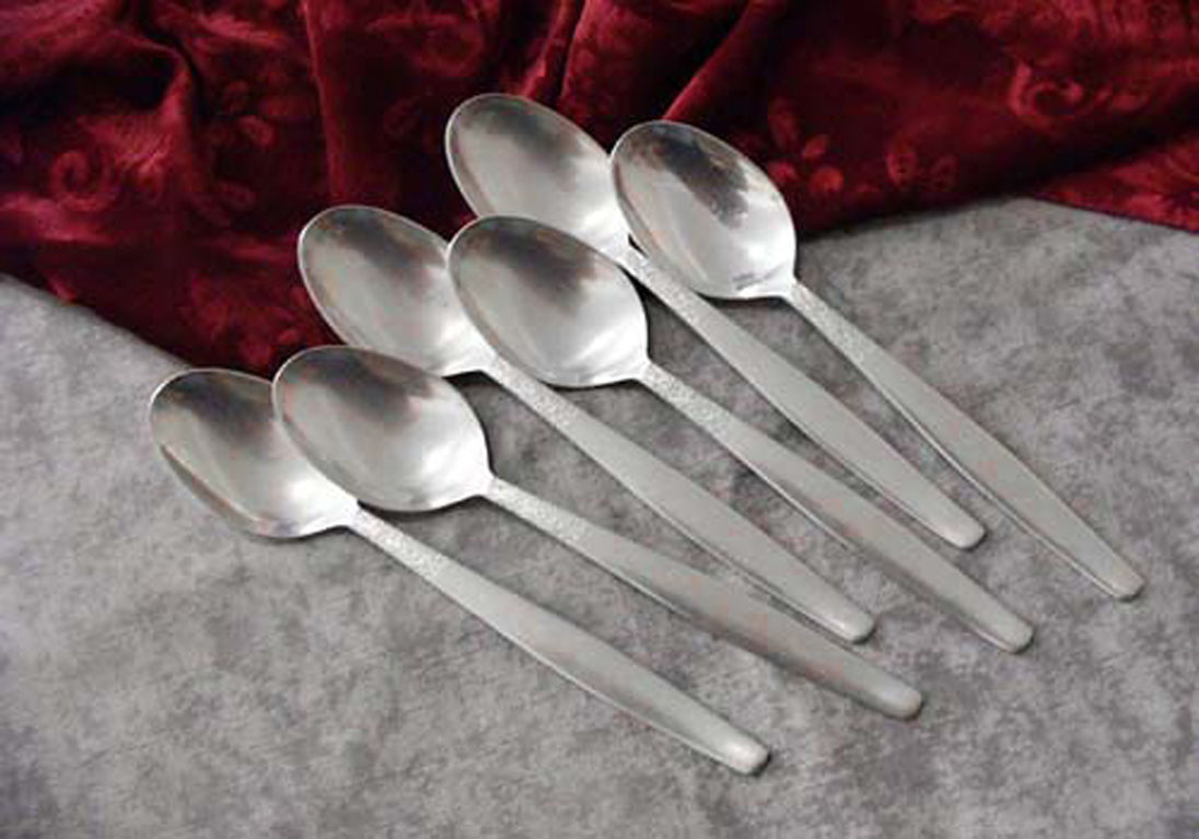 BSF Rauhreif 6 Dessertlöffel 17,5cm 90 versilbert