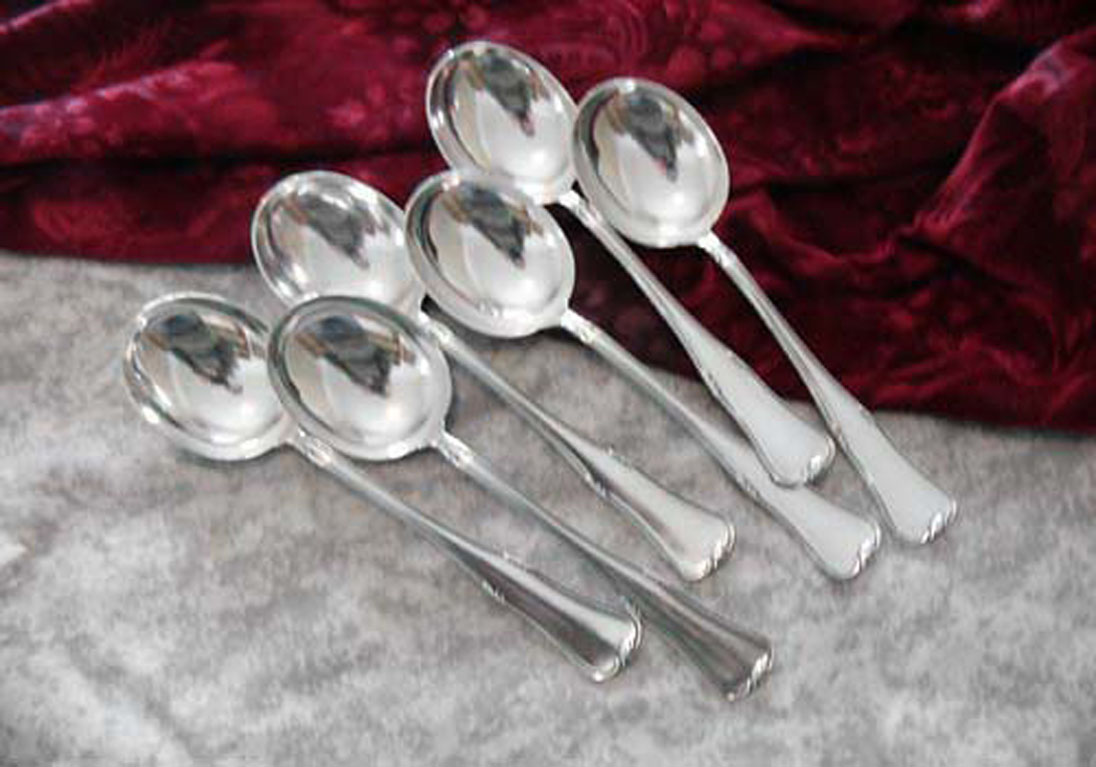 WMF 3700 6 Tassenlöffel 17,4cm 90 versilbert