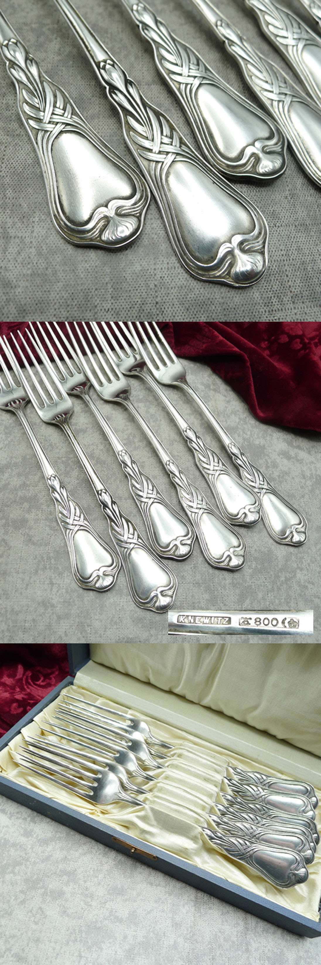 Wilkens Herbstzeitlose 6 Tafelgabeln 800 Silber