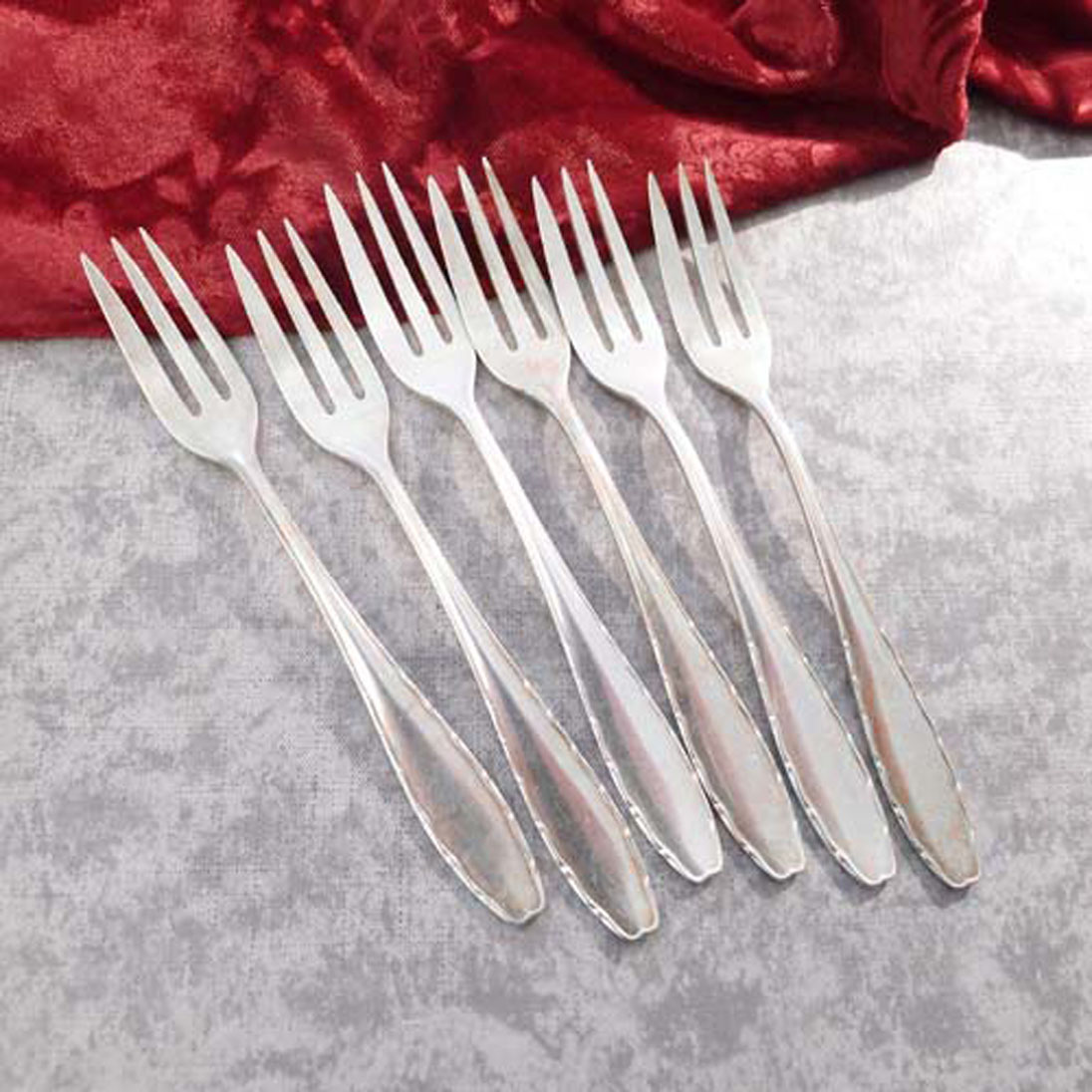WMF 2300 6 Kuchengabeln 90 versilbert