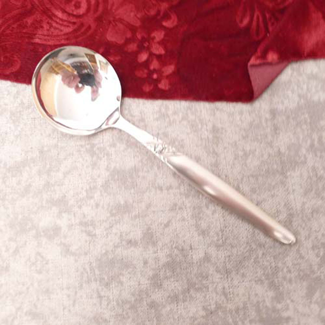 Seibel Kleeblatt Rose Sahnelöffel 100 versilbert