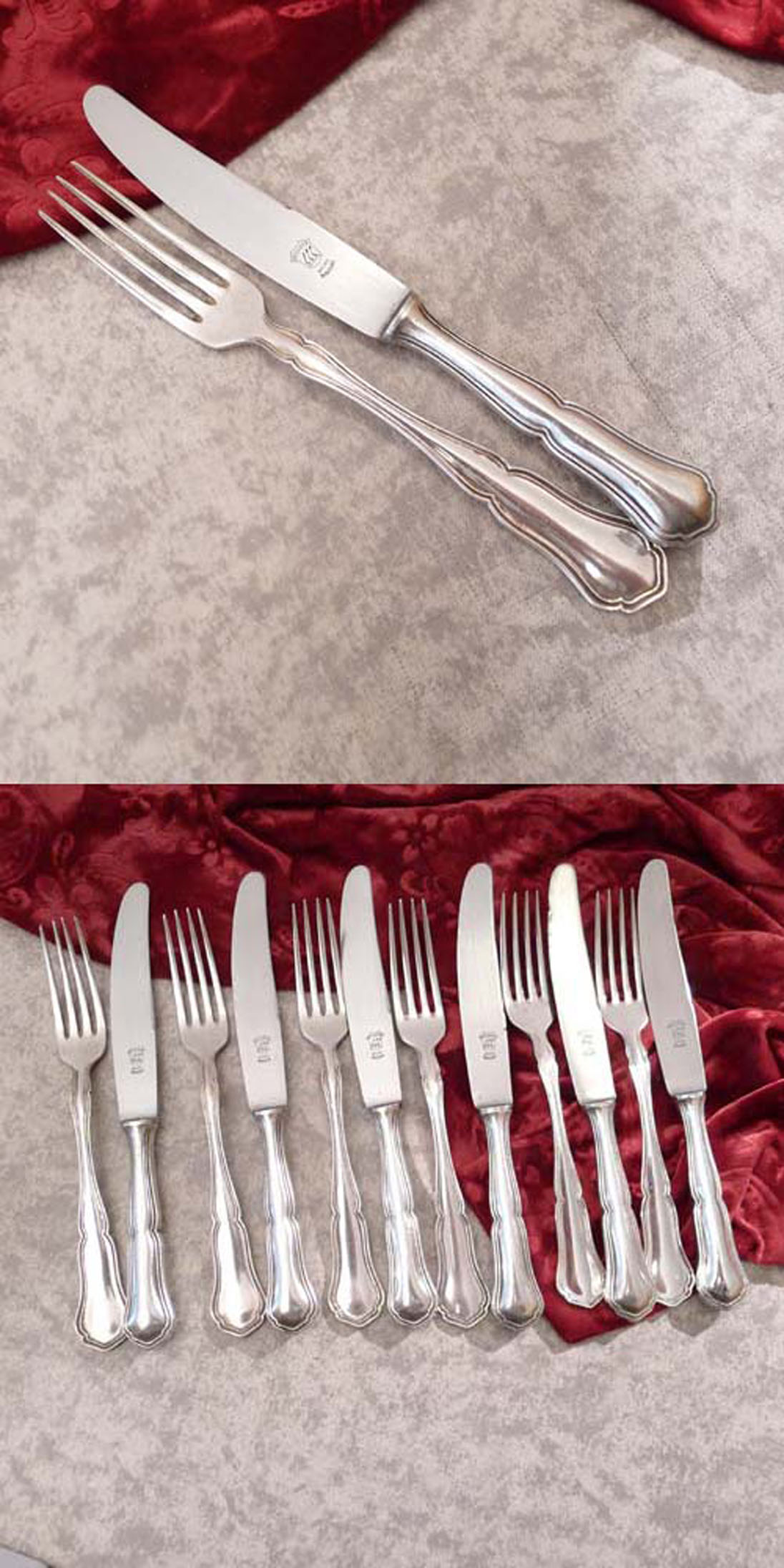 Wellner 359 Hamilton Dessertbesteck 6 Personen 90 versilbert