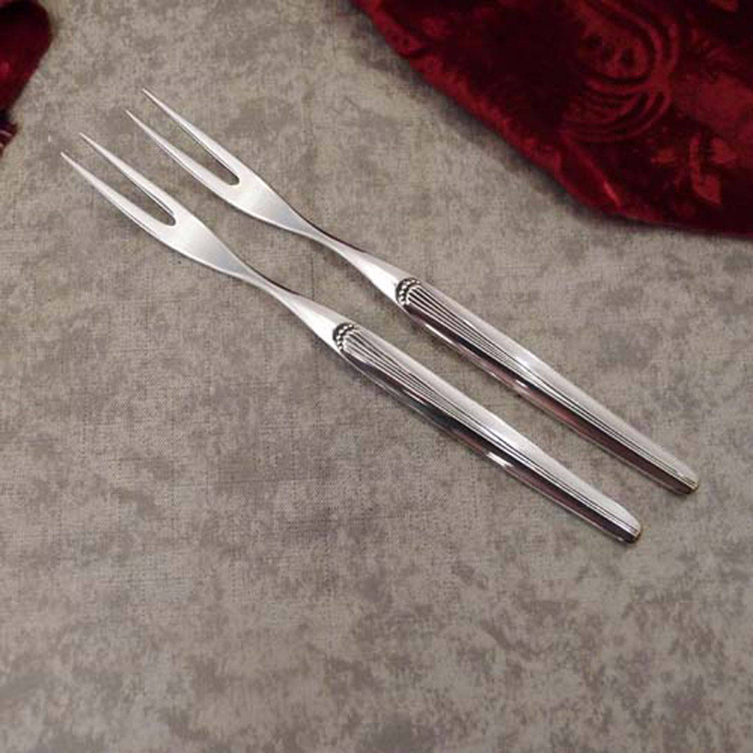 WMF Madrid 2 Fleischgabeln 90 versilbert