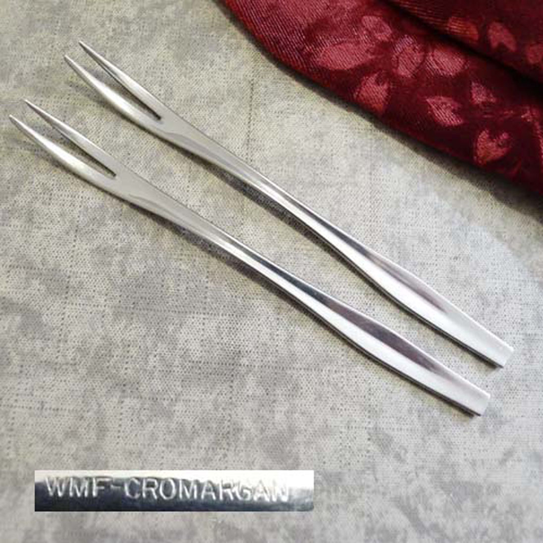WMF Present 2 Cocktailgabeln Cromargan