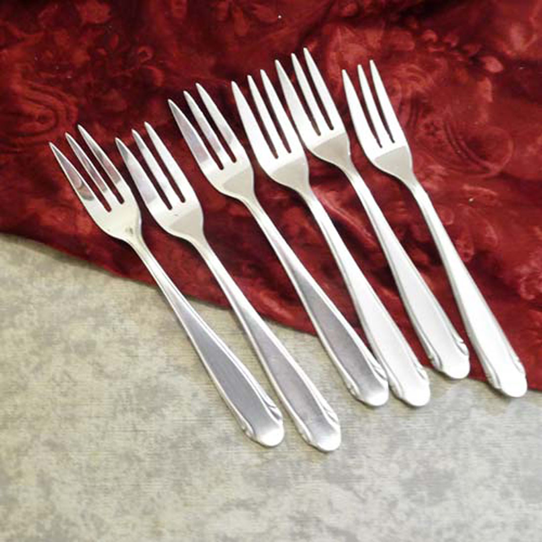 WMF 3300 6 Kuchengabeln 90 versilbert