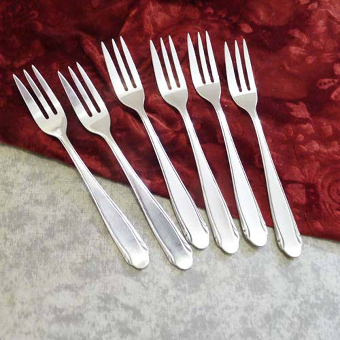 WMF 3300 6 Kuchengabeln 90 versilbert