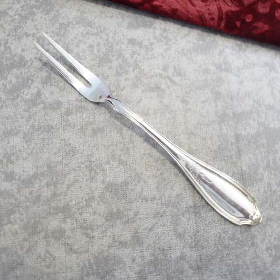 WMF Englische Rose Fleischgabel 90 versilbert