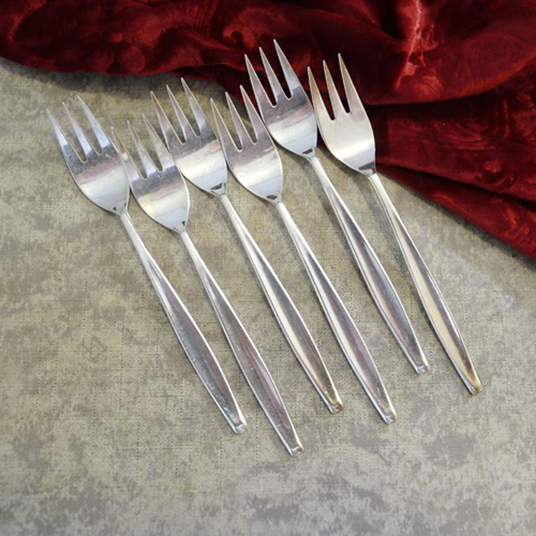 BSF 109 Madame 6 Kuchengabeln 90 versilbert