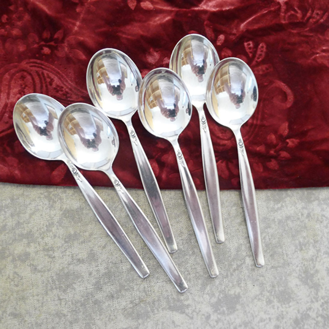BSF Silberrose 6 Tassenlöffel 15,5cm 90 versilbert